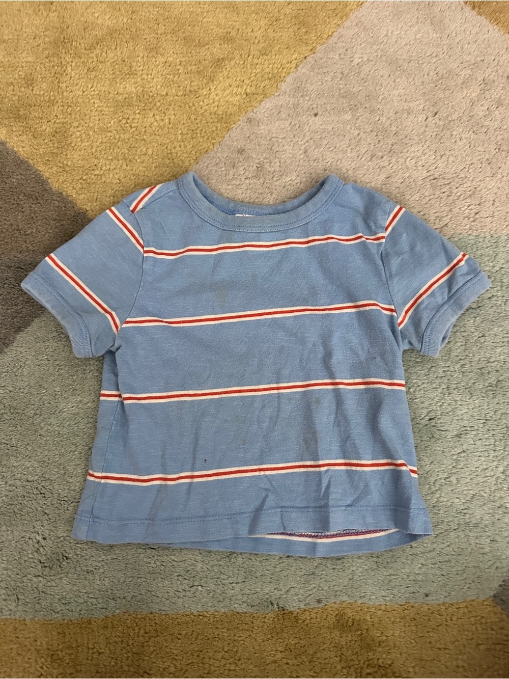 Hanna Andersson Kids Blue Stripe Short-Sleeve Tee
